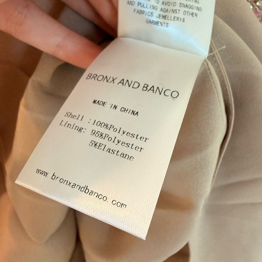 NWOT BRONX AND BANCO Mademoiselle Embroidered Gold Multi Floral Midi Dress - Picture 14 of 15